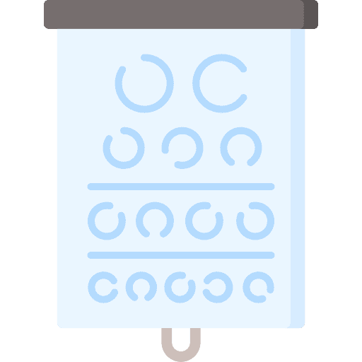 Eye test test healthcare and medical ophtalmologist icon
