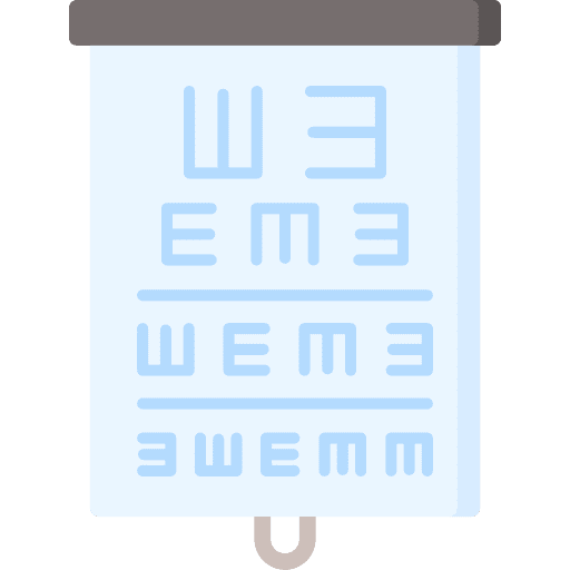 Snellen chart vision optical ophtalmology icon