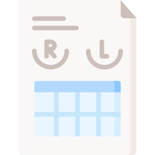 Eyeglasses prescription healthcare and medical eye test optometrist icon