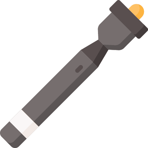 Flashlight health equipment optometrist icon