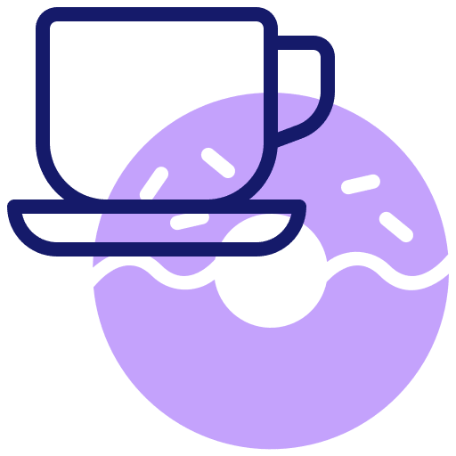 Coffee cup donut food and restaurant coffee cup icon