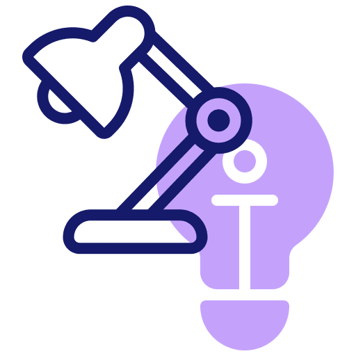 Light miscellaneous desk lamp tools and utensils icon