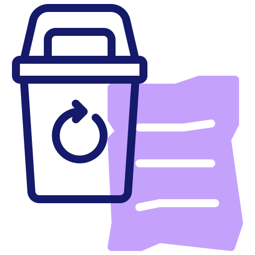 Recycle bin trash can miscellaneous trash bin icon