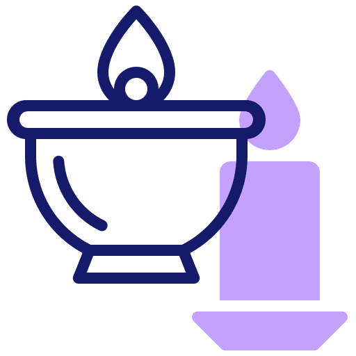 Candle garland furniture and household lantern icon