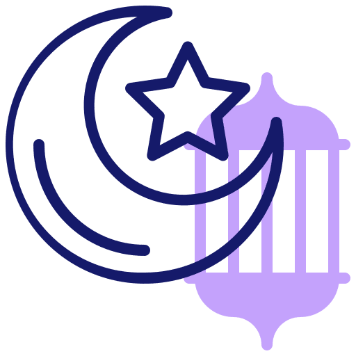 Crescent moon fasting crescent moon month icon