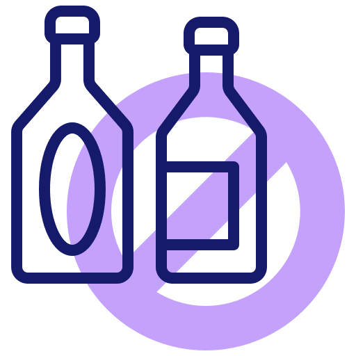 Forbidden signaling no alcohol healthcare and medical icon