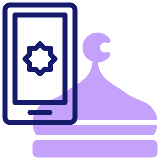 Smartphone ramadan muslim pray icon