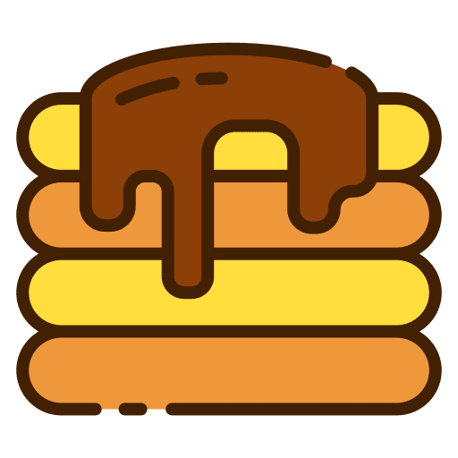 Pancake breakfast food and restaurant sweet food icon