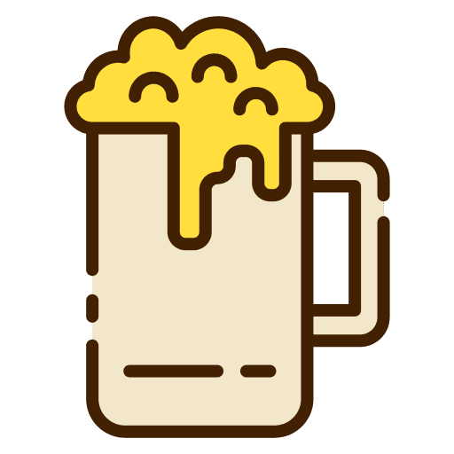 Beer pint food mug icon