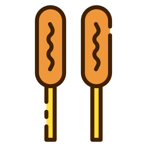 Corn dog corn food and restaurant junk food icon