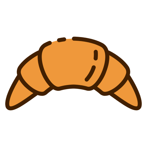 Croissant breakfast bakery french icon