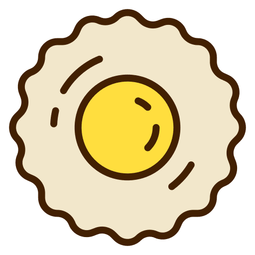 Fried egg breakfast nutrition food and restaurant icon