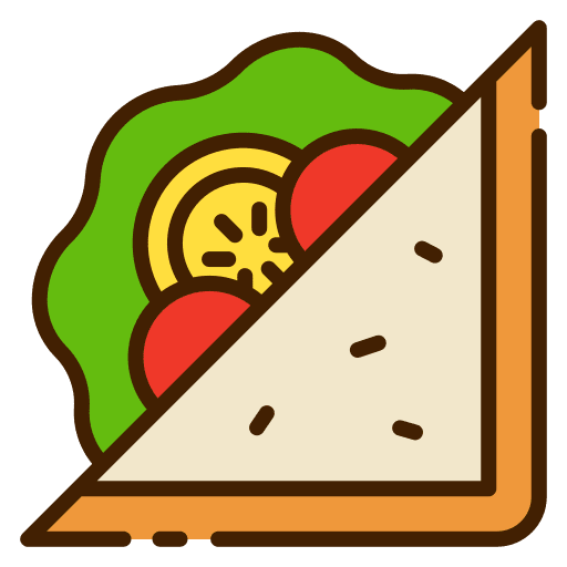 Sandwich food and restaurant snack bread icon