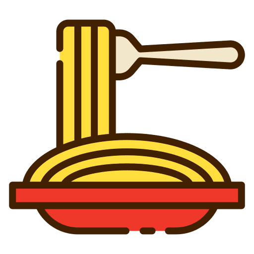 Spaghetti food and restaurant pasta spaghetti icon