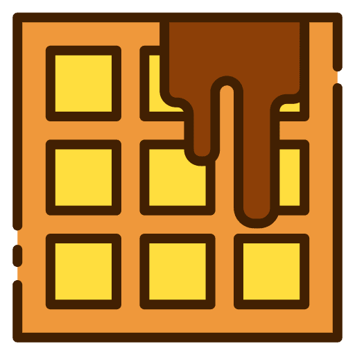 Waffle viennese sweet food and restaurant icon