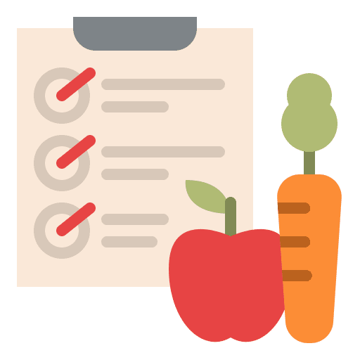 Diet fruit list fitness tracker icon