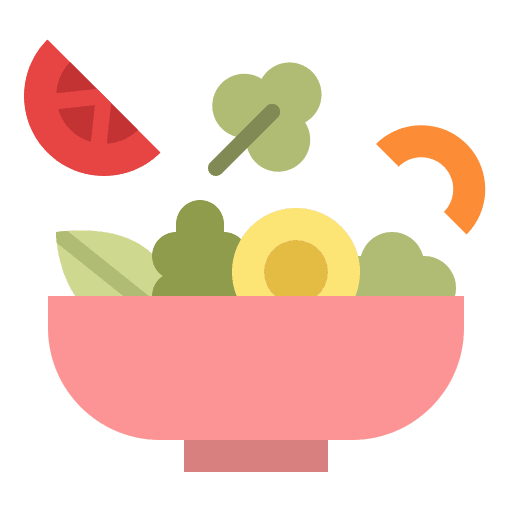 Salad diet vegetable wellness icon