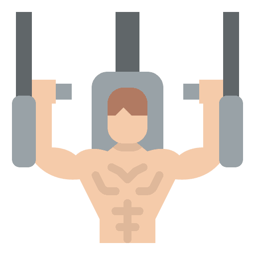 Fitness gym strong muscle icon