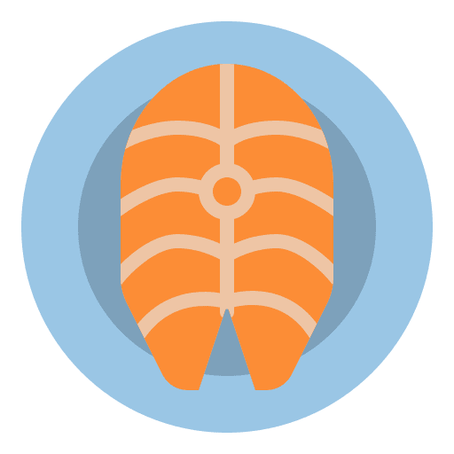 Salmon diet dish wellness icon