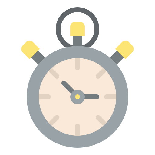 Stopwatch chrono time and date watch icon