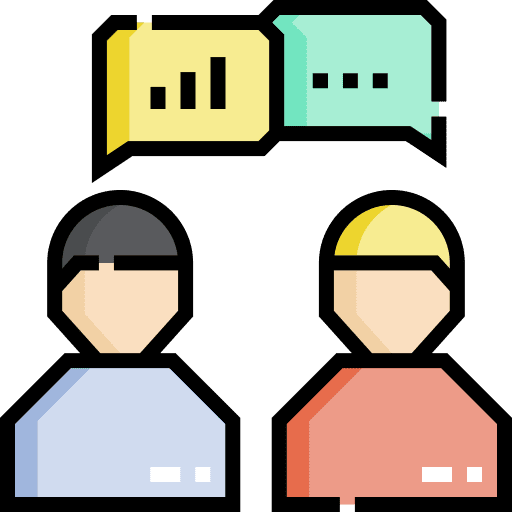 Discussion counseling marketing conversation icon