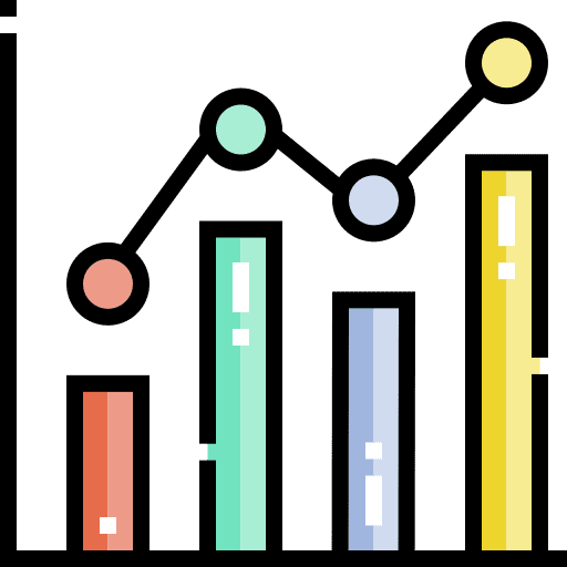 Insight market bars graph icon