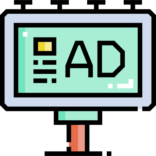 Advertising billboard publicity marketing icon