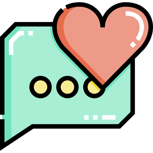 Feedback speech bubble feedback love icon