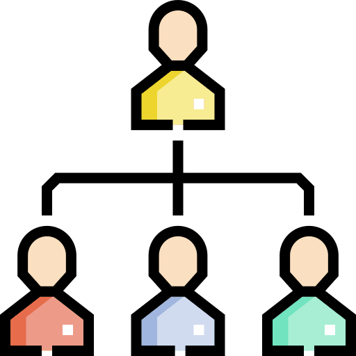 Hierarchical structure networking user department icon