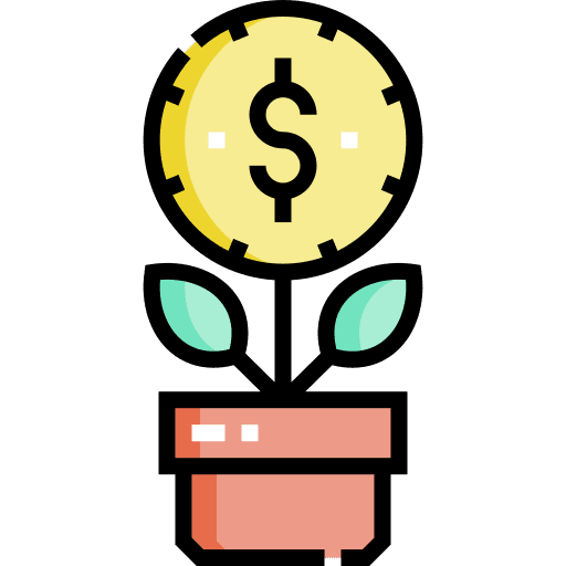 Investment currency business bank icon