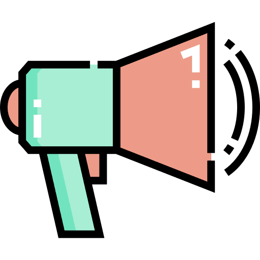 Marketing megaphone advertising loud speaker icon