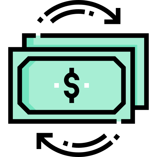 Money business and finance devaluation money flow icon