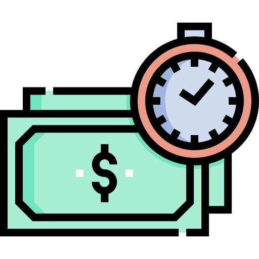 Time is money cash dollar business and finance icon