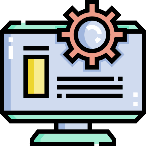 Computer settings management coding icon