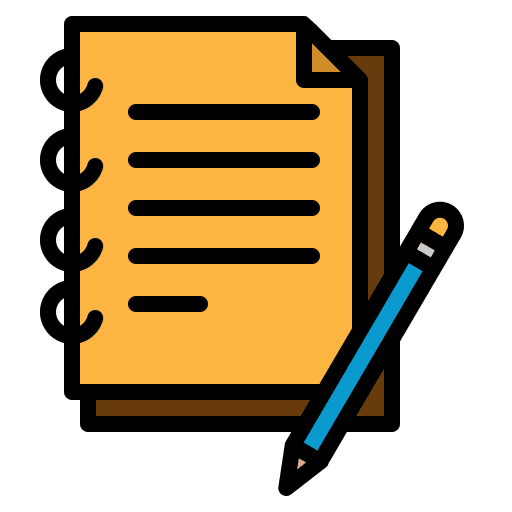 Notebook pencil plan education icon