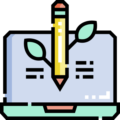 Organic computer organic marketing icon