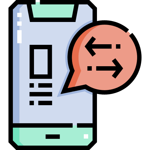 Transfer payment method business and finance smartphone icon