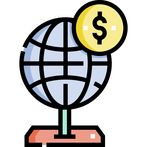 World money online banking investment icon