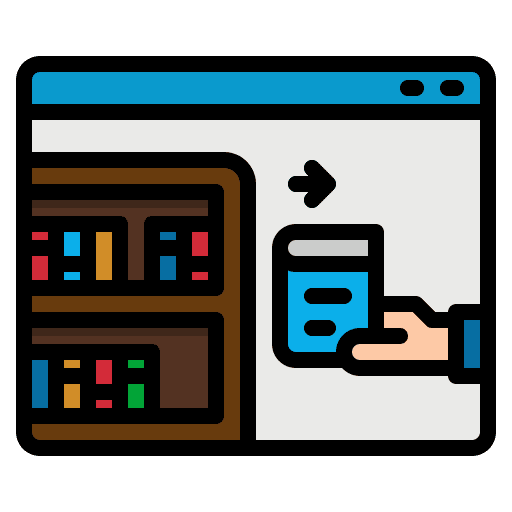 Digital library education digital library learning icon