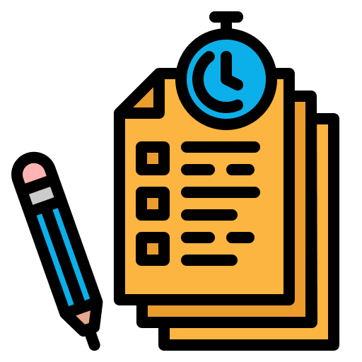 Exam examination education time icon