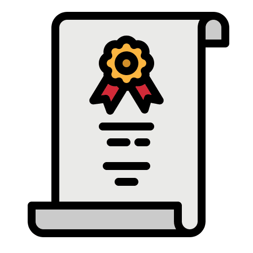 Certificate interface diploma certificate icon