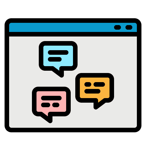 Chat website chat content icon