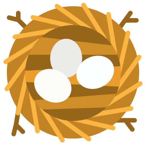 Nest pet eggs animal kingdom icon