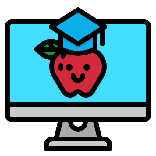 Online learning studies elearning online icon