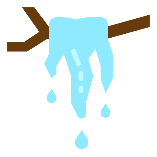 Icicle cold winter weather icon