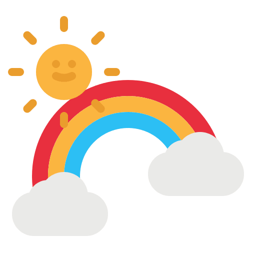 Rainbow nature rainbow spectrum icon