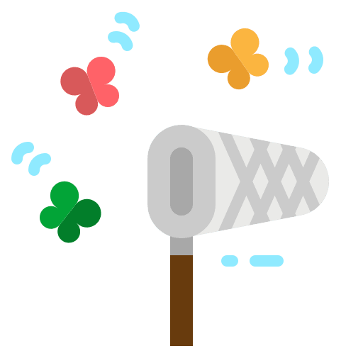 Butterfly net butterfly animals catch icon