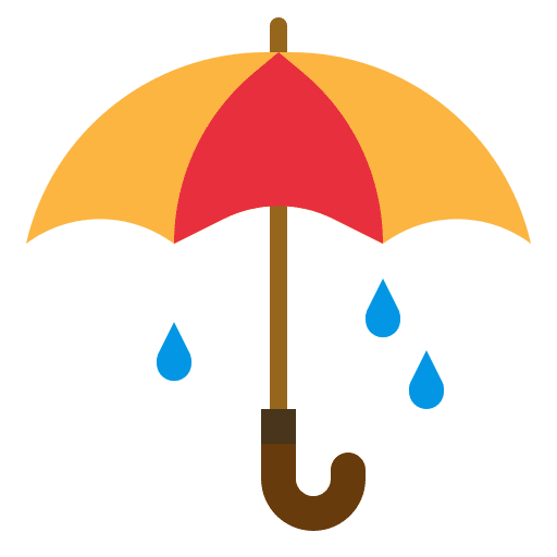 Umbrella opened weather rain icon