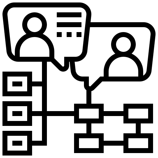 Management structure organized hierarchy icon