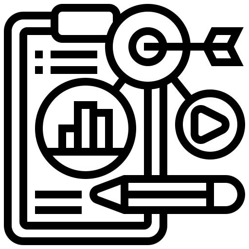 Marketing marketing analysis target icon